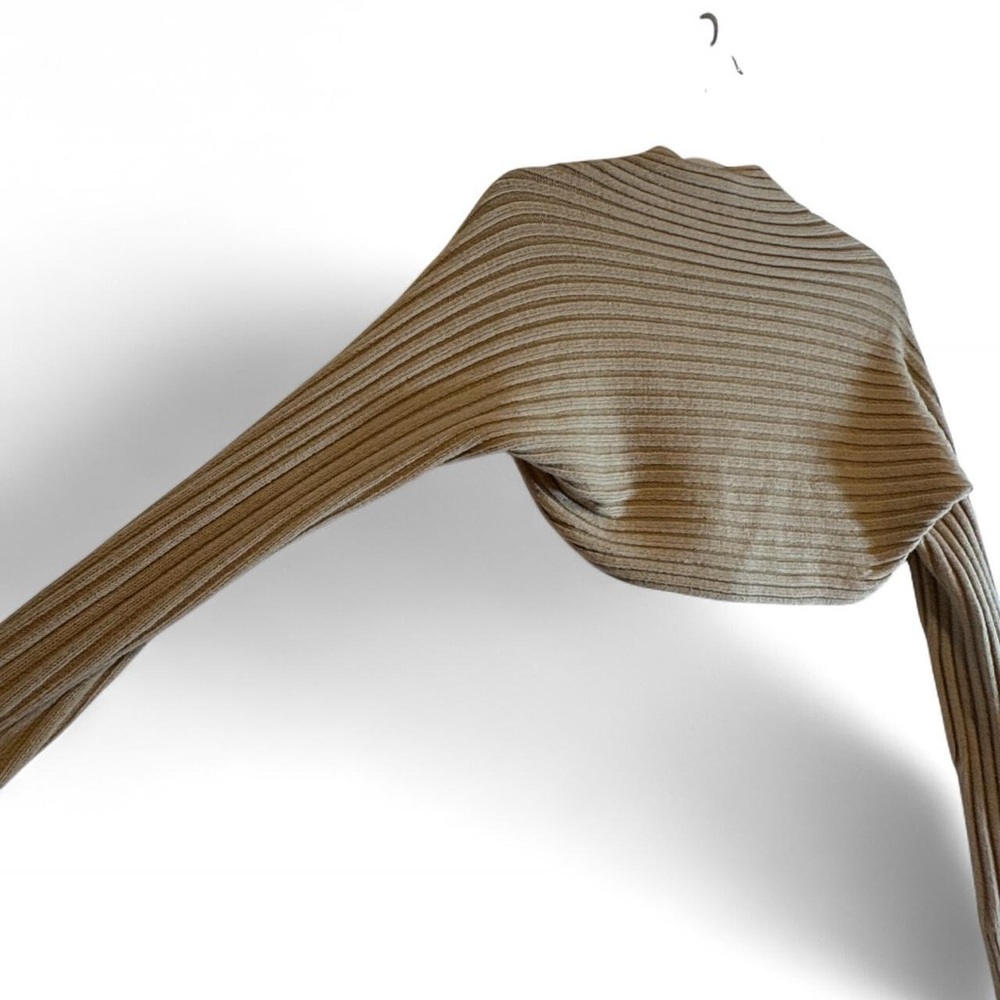 Derek Heart Y2K Tan/Beige Rib-Knit Shrug - Picture 7 of 7